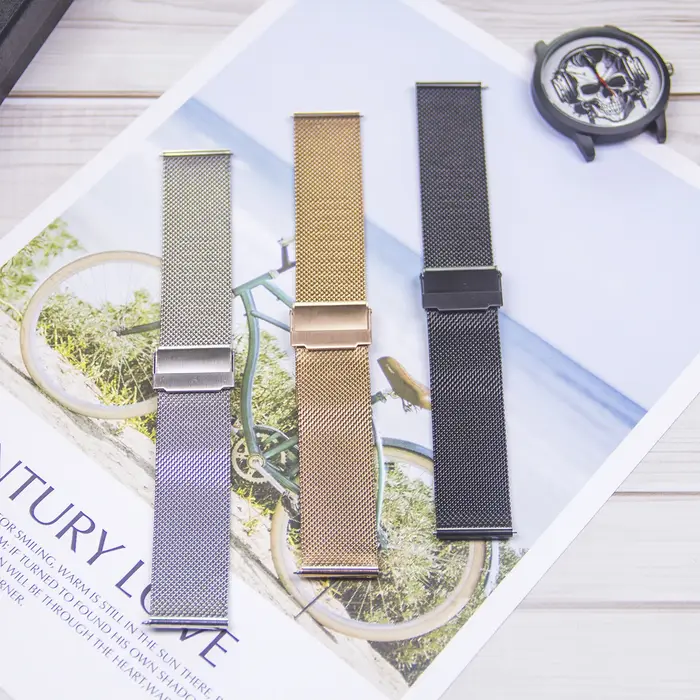 Bracelet de montre en maille de perles de haute qualité