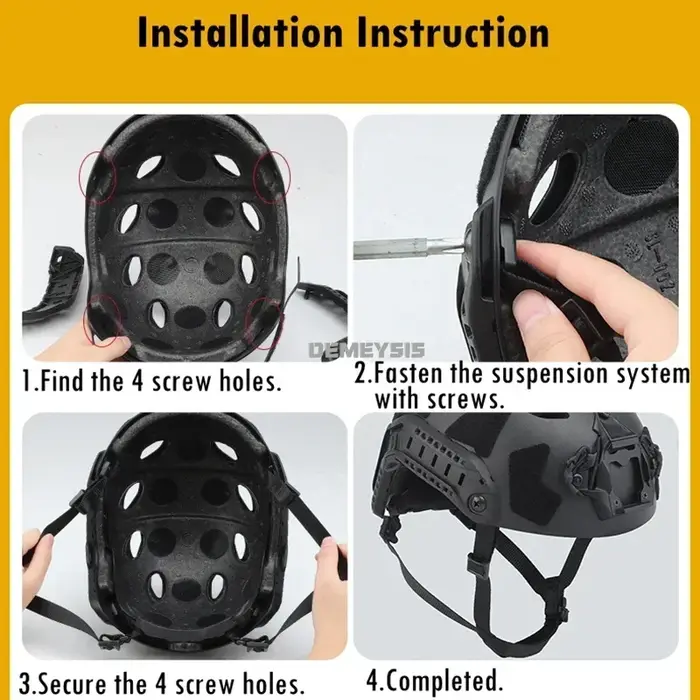 Système de Suspension intérieure de casque, casques CS de tir et de chasse, sangle de verrouillage d