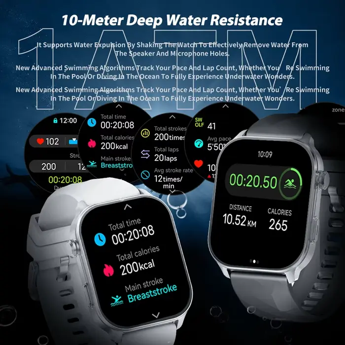 Montre connectée GPS, écran tactile de 2
