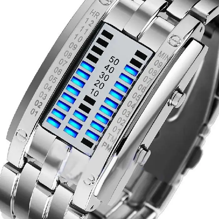 Montres de sport créatives en acier inoxydable pour hommes et femmes