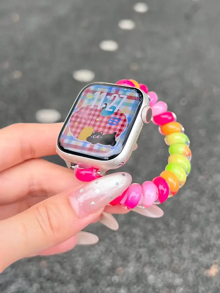 Sangle élastique en forme de spirale de couleur bonbon pour bracelet Apple Watch 38/42 40/44mm 41/45