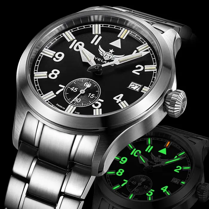 Yelang-Montre à Quartz Minimaliste pour Homme d'Affaires, H3, T100, 42mm, VL48, Mouvement Profession