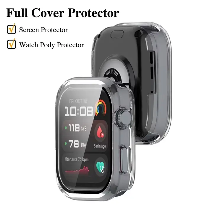 Verre trempé + boîtier PC pour Huawei Watch D2 protecteur d'écran anti-rayures pare-chocs housse de protection