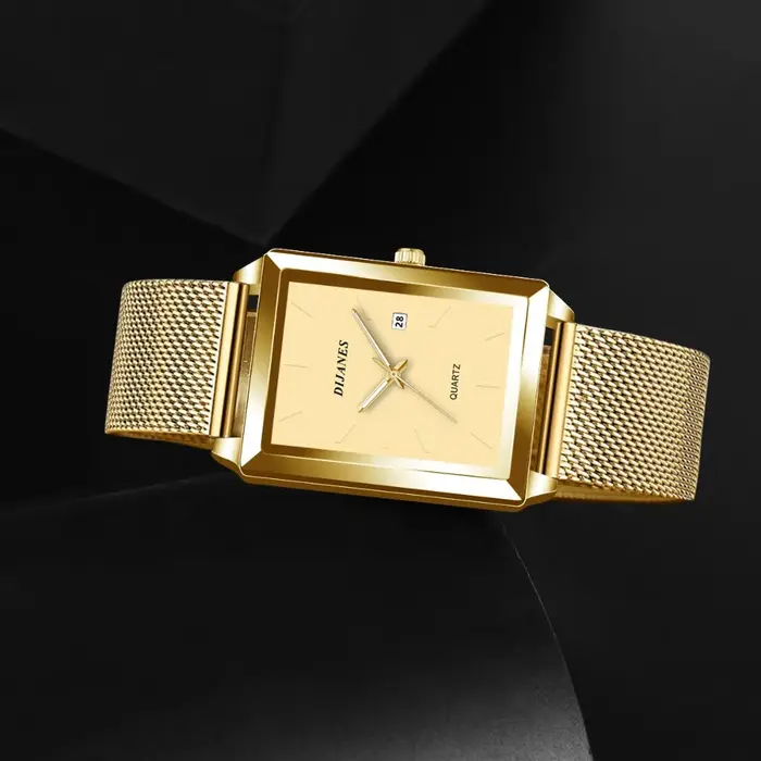 Montres pour femmes, montre à quartz de luxe minimaliste pour femmes et bracelet, article de mode essentiel pour les trajets quotidiens, idée de cadeau pour les vacances