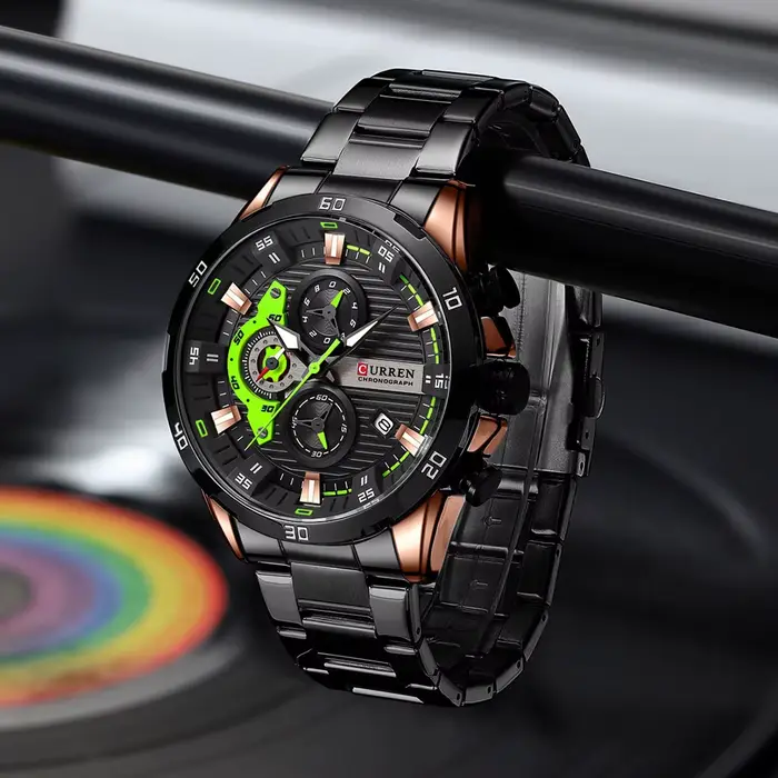 CURREN nouveau chronographe hommes montres pour Sport décontracté en acier inoxydable