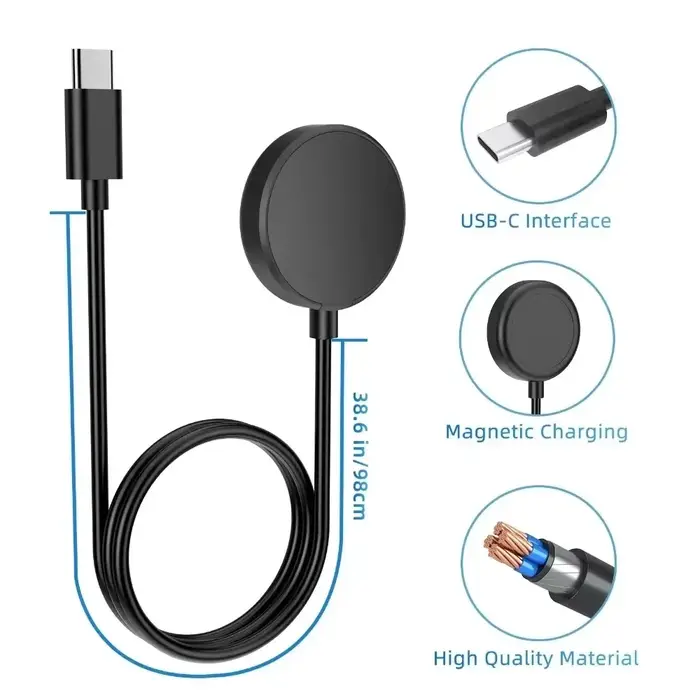 Chargeur de remplacement pour Samsung Galaxy Watch 7/6/6 Classic/5/5 Pro/4/4 Classic