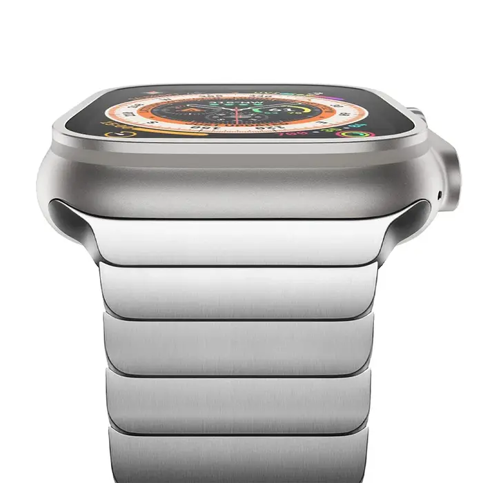 Bracelet à maillons 1:1 Original pour Apple Watch Ultra 2 49mm 9 8 7 Se 6 5 4 45mm 44mm 41mm 40mm