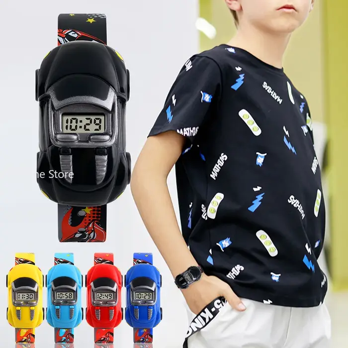 Montre de voiture de dessin animé pour enfants