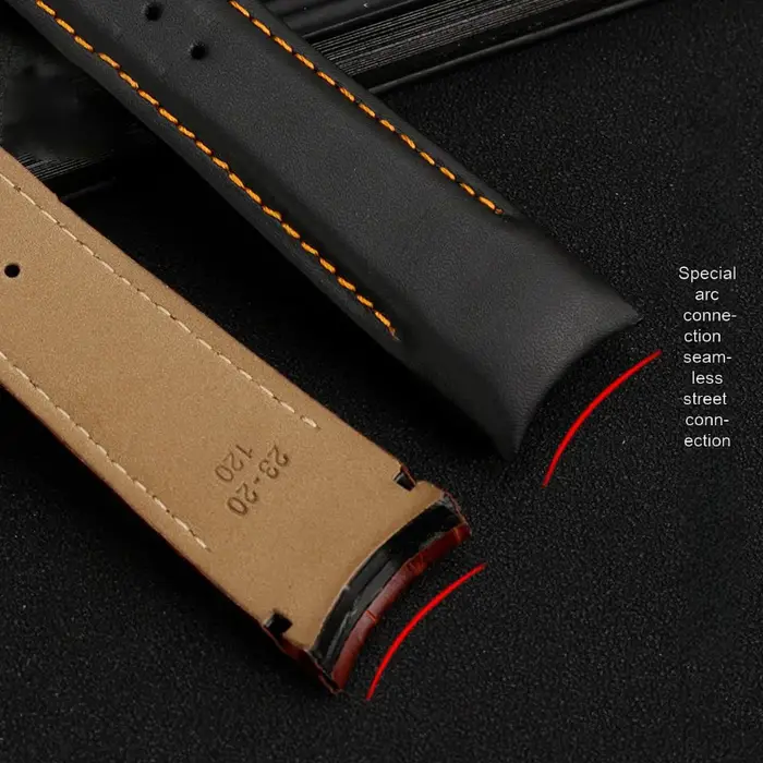 Ceinture de montre en cuir pour homme