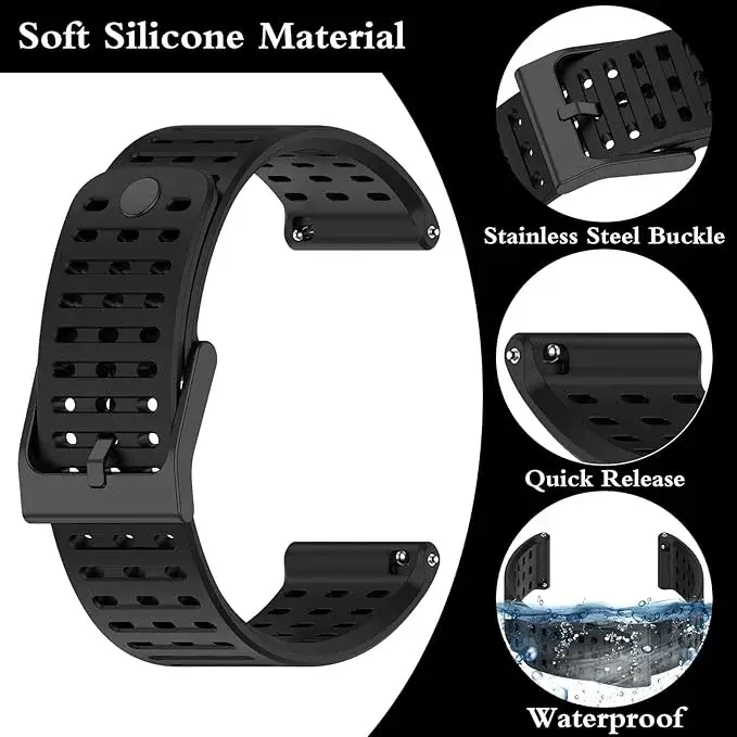 Bracelet de sport en Silicone pour Suunto 9 Peak Pro/Vertical/Suunto 5/Peak Comfort