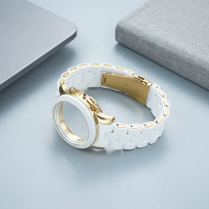 Bracelet de montre en caoutchouc et acier pour hommes et femmes