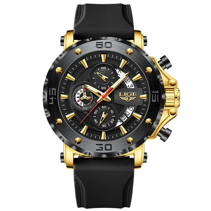 Montres pour hommes LIGE, marque haut de gamme, chronographe, calendrier lumineux, quartz, mode, affaires, sport, Relogio Masculino