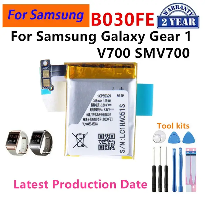 Nouvelle batterie EB-BR810ABU pour Samsung Galaxy Watch Gear S4 42mm/Gear Live/S2 classic/Gear 1/Act