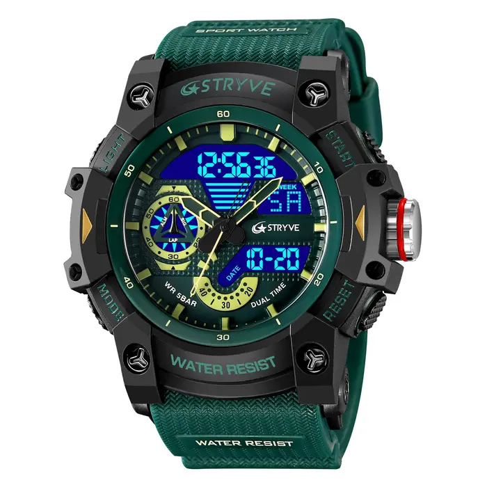 STRYVE marque 8029 Sport montres étanche livraison directe montre chronomètre réveil jeune mode