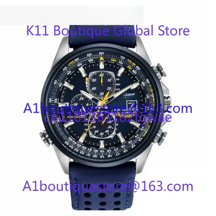 Montre pour homme à quartz Blue Angel avec multifonction à 4 boutons