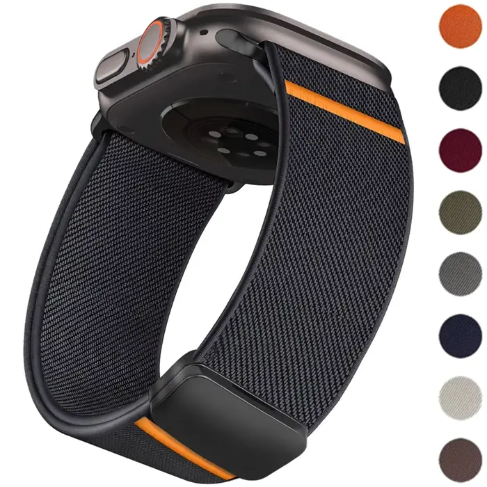 Bracelet en nylon magnétique pour Apple Watch Band Ultra 2 49mm 45mm 41mm