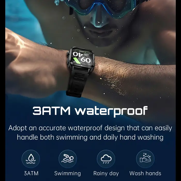 Montre connectée militaire robuste pour hommes