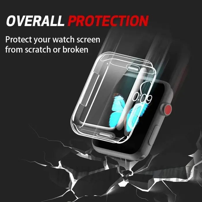 Étui de protection d'écran en TPU pour Apple Watch