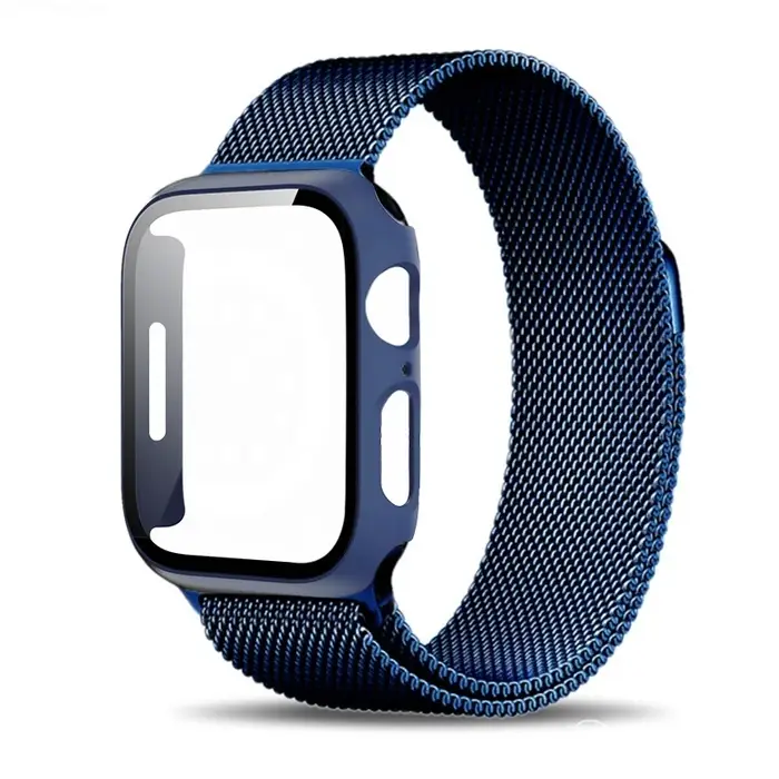 Starlight Milan bracelet en métal + étui pour Apple Watch 46mm 42mm 38 40 41 44 49 45mm PC verre iWatch série 11 10 9 8 7 6 5 4 Ultra3/2