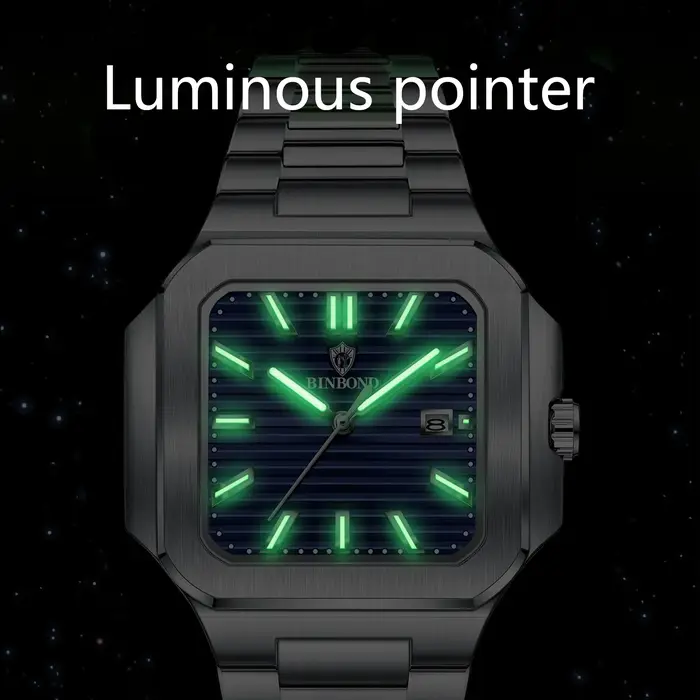 Concept de montre carrée, marque haut de gamme, authentique, sportive, atmosphérique, montre pour homme, tendance et charmante