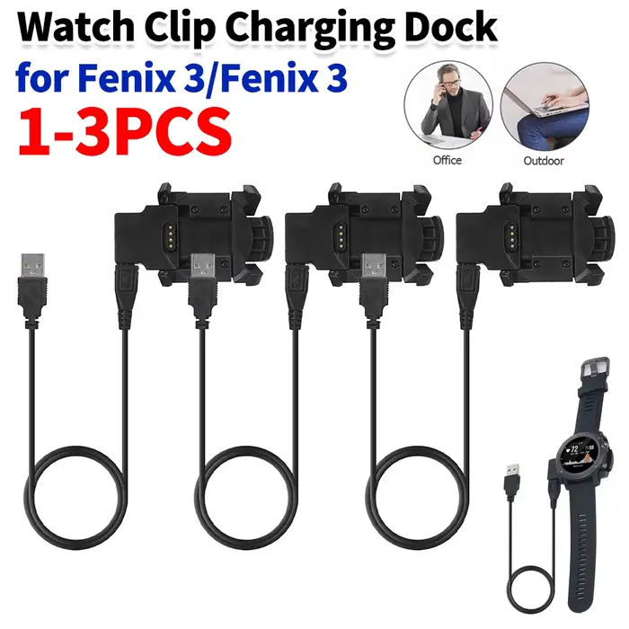 Chargeur à Clip pour montre connectée Garmin Fenix 3/Fenix 3 HR