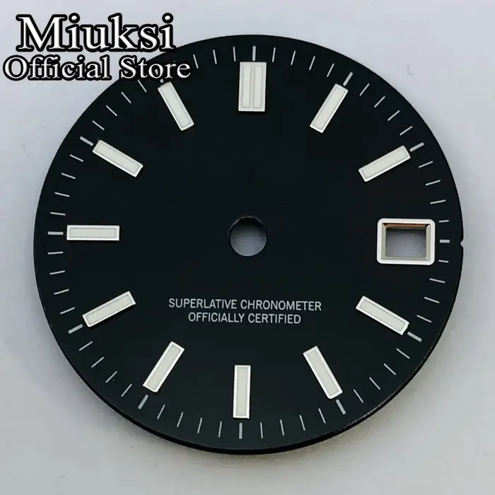 ATA UKSI-Cadran de Montre Lumineux Noir, Or, Rouge, Bleu, Vert, Mouvement NH35, Fit 3, 39, 3.8, 39, 