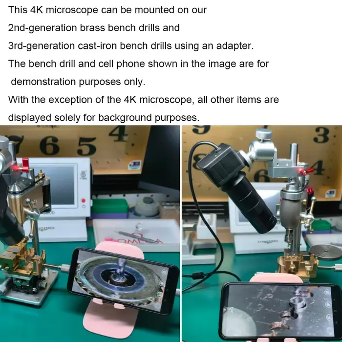 Outils de horlogerie, microscope électronique 4K, grossissement 130x, réglage de la mise au point multi-angles, pour l'inspection des pièces de réparation de montres
