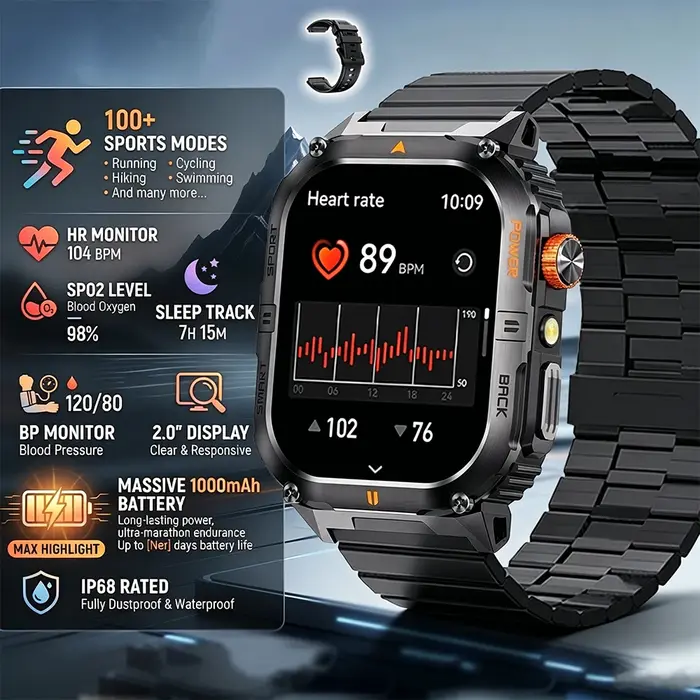 Montre connectée sportive 2026 avec écran HD 2