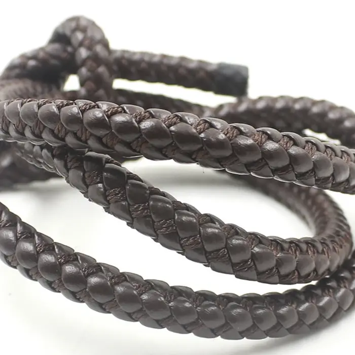 Bracelet Rond Tressé en Cuir PU