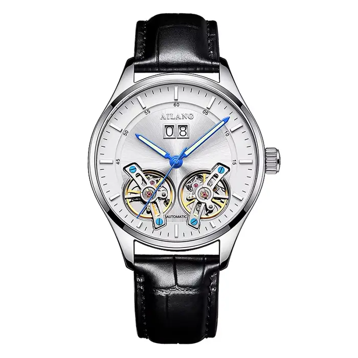 AILANG authentique montre mécanique automatique pour hommes tourbillon creux calendrier étanche montre-bracelet de marque de luxe