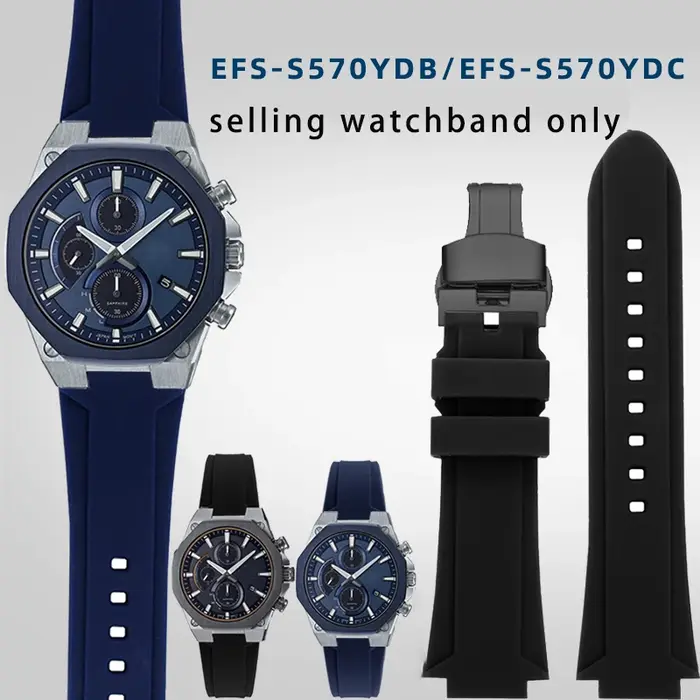 Bracelet de montre en silicone suréWerpour mol EDIFICE série 5634 EFS-S570YD