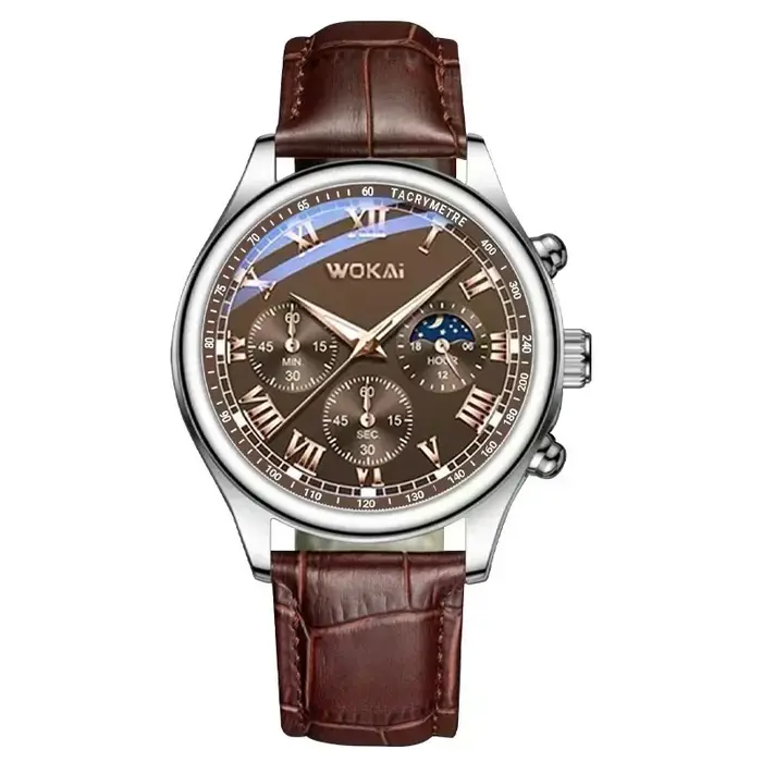 Montre-bracelet à quartz entièrement en acier doré pour homme