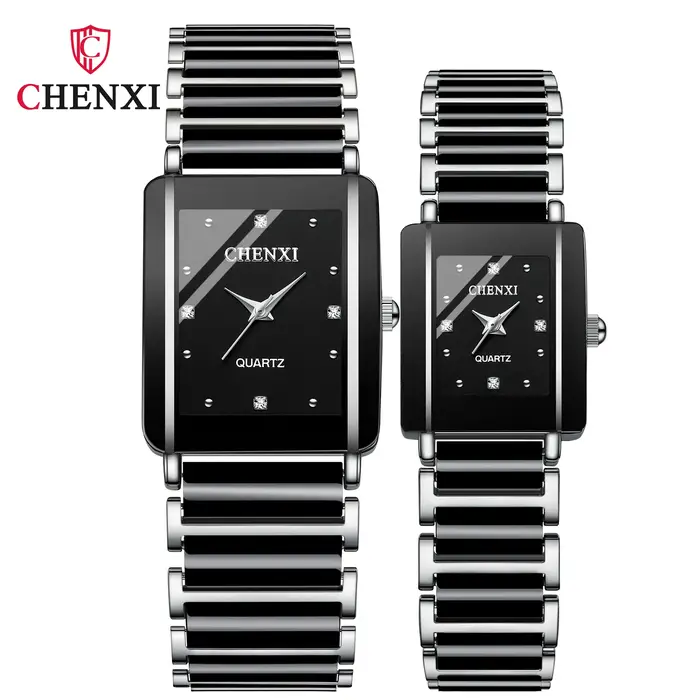 2 pièces Couple montres céramique étanche mode loisirs hommes et femmes montre Reloj Mujer romantiqu
