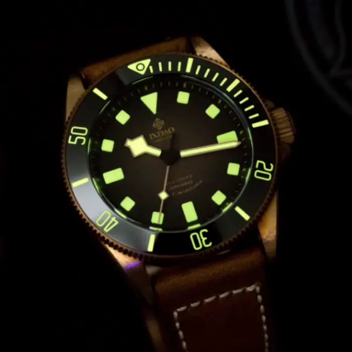 IPOSE IX & DAO 2025 nouvelle montre mécanique automatique pour hommes en Bronze PT5000 saphir rétro cuir étanche 20Bar Reloj Hombre