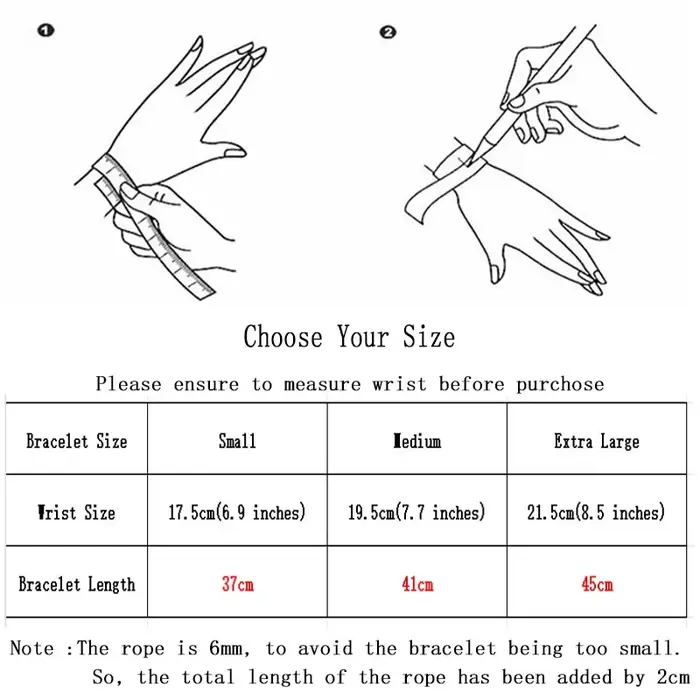 Nouveau chez les hommes bohême corde Bracelet attirer magnétique