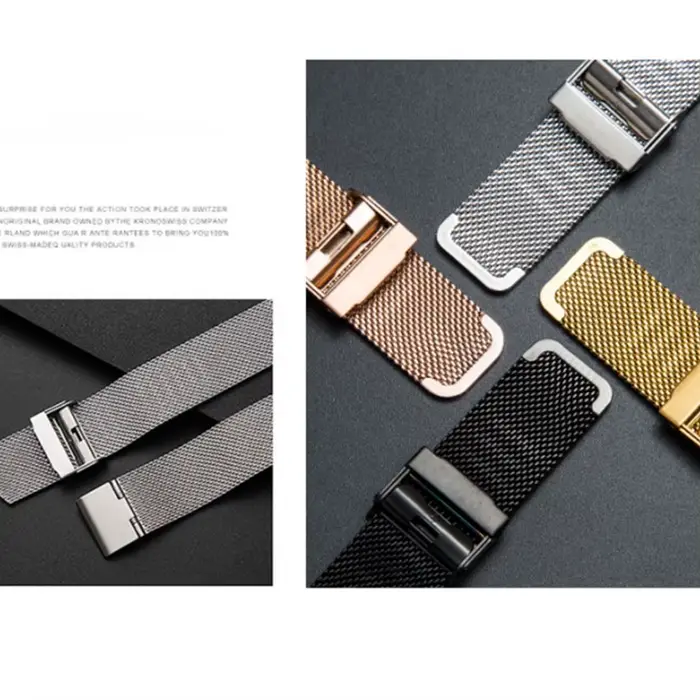 Bracelet de montre en maille d'acier inoxydable Milan