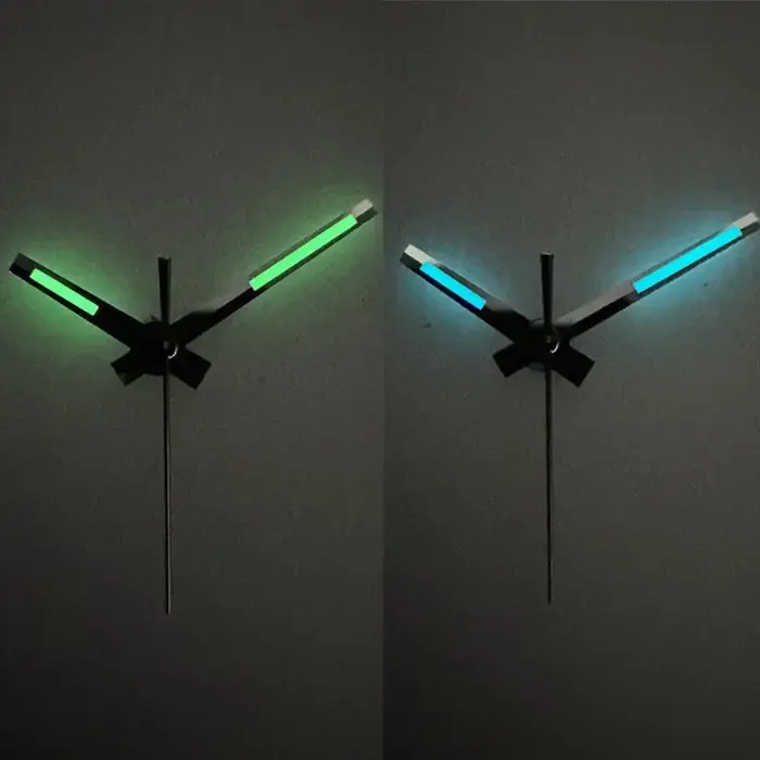 Aiguilles or Rose argent or montre main glace bleu/bleu/vert lumineux pour NH35/NH36/4R/7S mouvement haute qualité