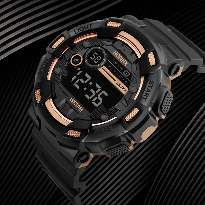 Montre de sport numérique étanche pour homme