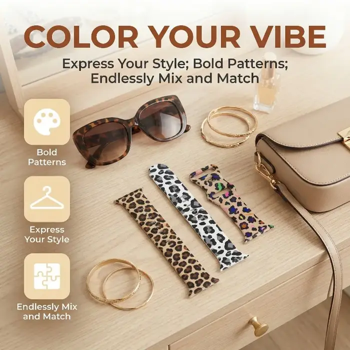 Bracelet imprimé léopard pour Apple Watch