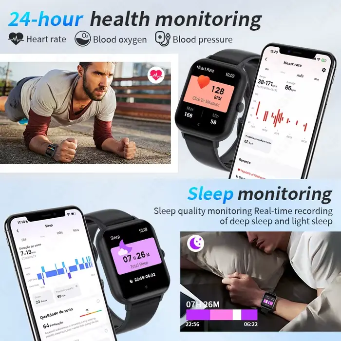 LIGE 2025 nouveau GPS Tracker montre intelligente 1.83 "écran HD 100 + sport Bluetooth appel étanche