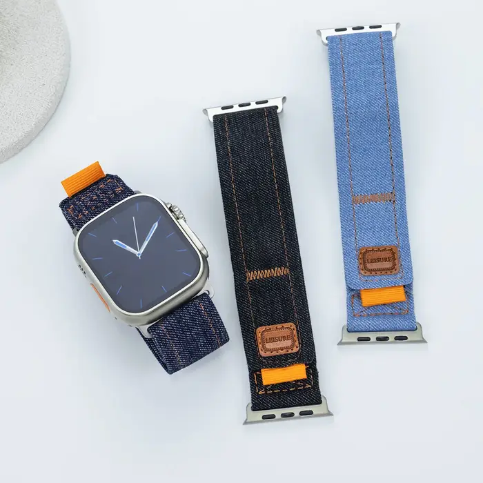 Bracelet à boucle en tissu tissé pour Apple Watch