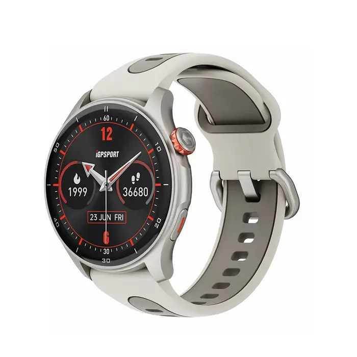 Montre connectée iGPSPORT LW10 1,43" AMOLED avec suivi GPS GNSS, plus de 50 modes sportifs, moniteur de fréquence cardiaque/SpO2, appels Bluetooth pour la course à pied, etc.