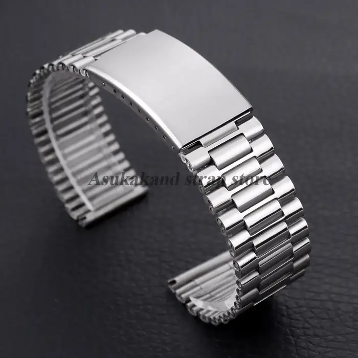 Bracelet de montre en métal, 18mm, 20mm, 22mm, pour Omega, Seiko, en acier inoxydable, pour montre i