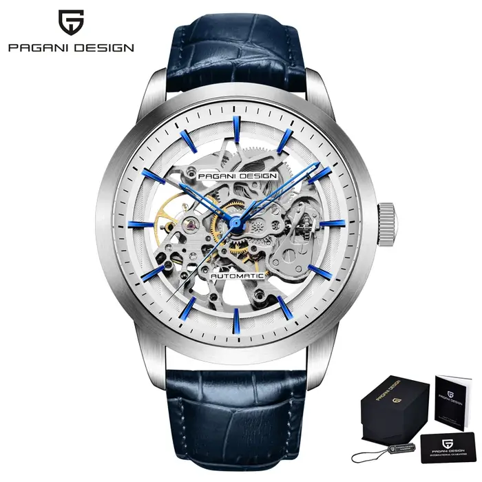 PAGANI DESIGN 2026 Nouvelle Montre Mécanique Squelette pour Homme, Montre Automatique de Luxe Haut d