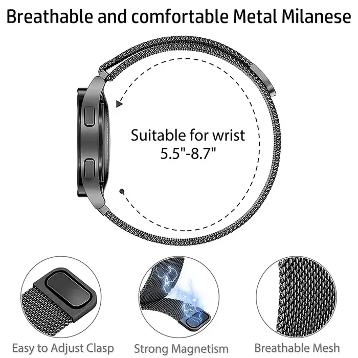Bracelet Milanese Loop pour montre connectée Redmi 6 5 4