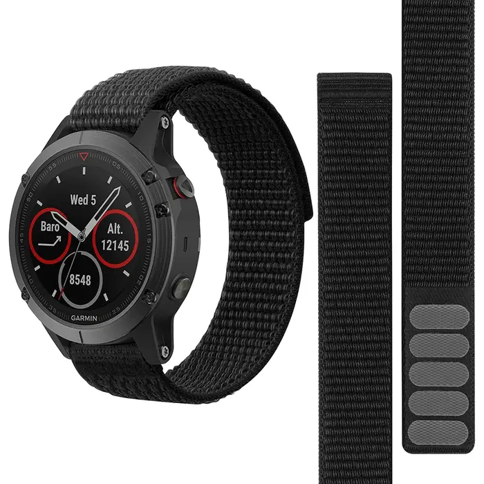 Bracelet en Nylon à boucle à crochet pour Garmin S62/Epix Gen 2/Forerunner 965 955 Solar 945 LTE 935
