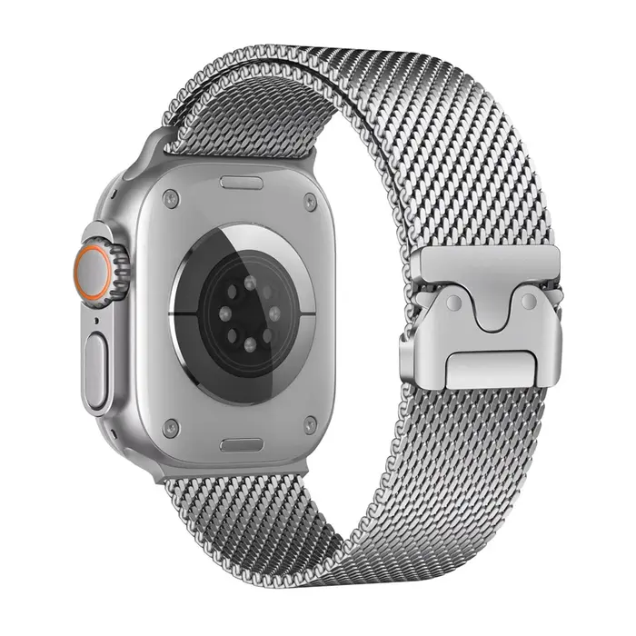 Bracelet en boucle milanaise en titane pour Apple Watch Ultra 2/3, 49 mm, 46 mm, 45 mm, 41 mm, 42 mm