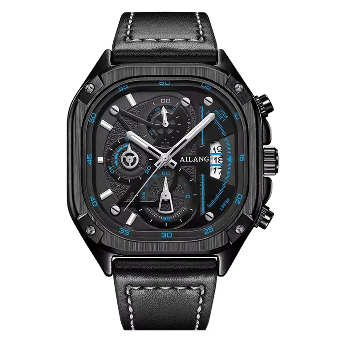 AILANG Tourbillon montres en cuir Couple ensemble unisexe