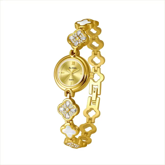 Montre pour femme avec cadran en coquille bleue naturelle