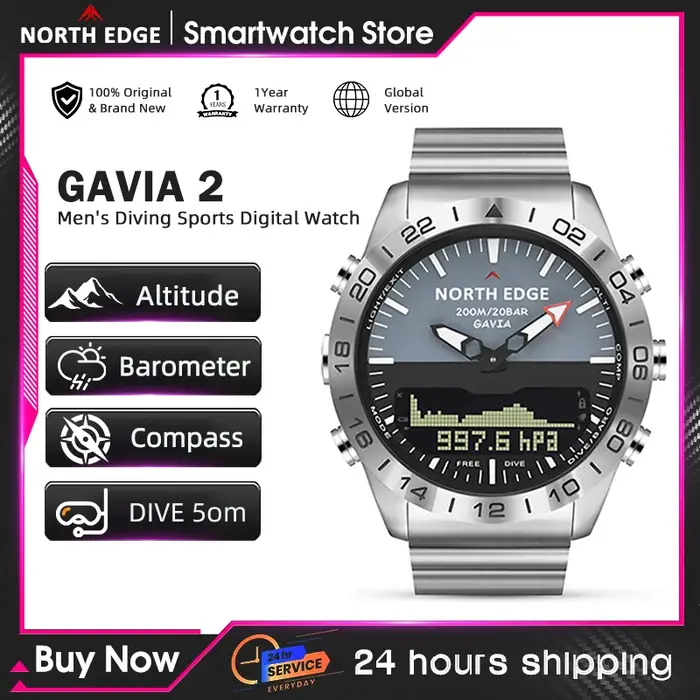 NORTH EDGE – montre de plongée pour hommes